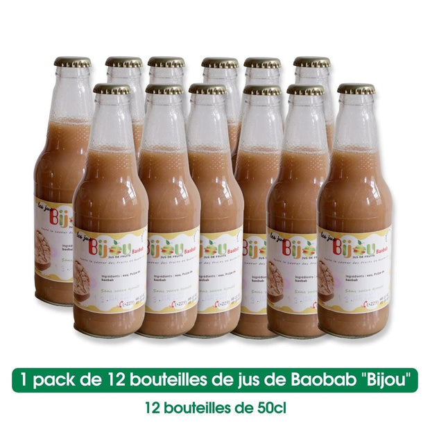 Jus de baobab non sucré - Pack de 12 bouteilles de 50cl