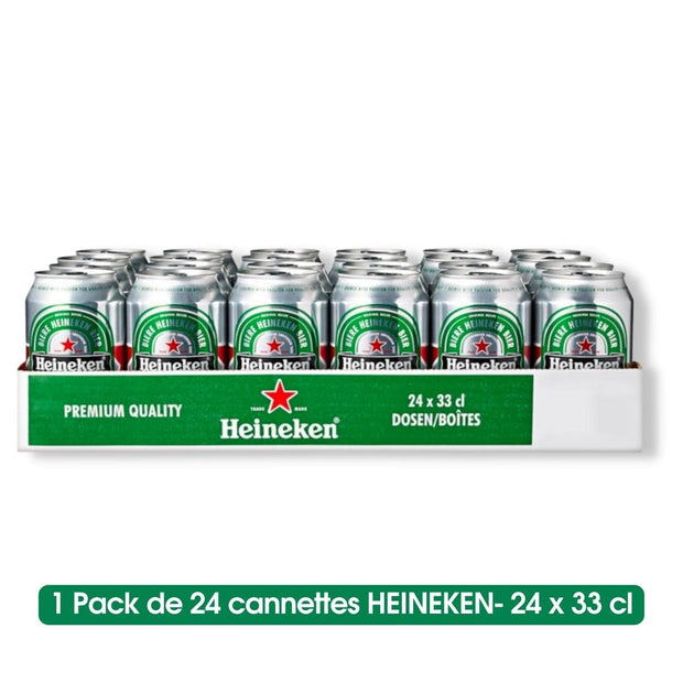 Pack de 24 cannettes Heineken - 33 CL