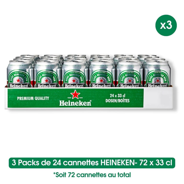 Pack de 24 cannettes Heineken - 33 CL