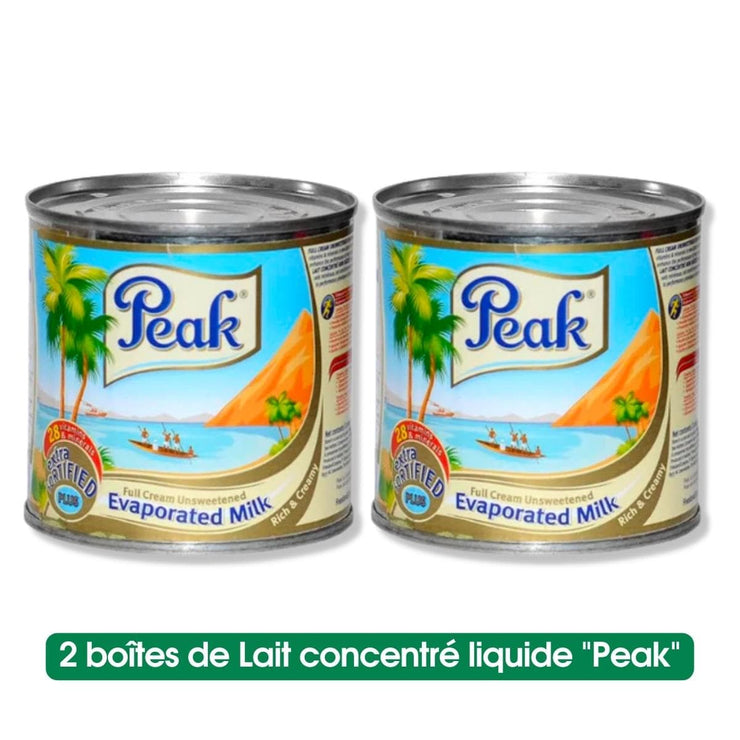 Pack de 10 boites de lait concentré non sucre Peak - 160g - (Prix en fcfa)
