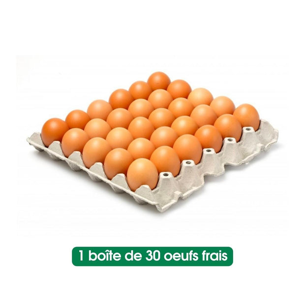 Boite de 30 oeufs de poule